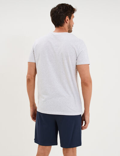 Ensemble pyjama short t-shirt Goldorak gris clair homme