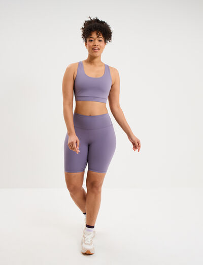 Brassi&egrave;re de sport dos nageur violet femme