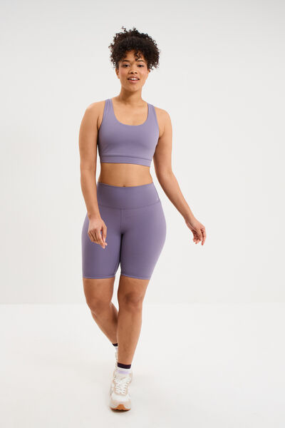 Brassi&egrave;re de sport dos nageur violet femme
