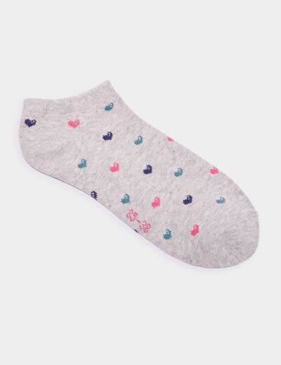 Lot 5 paires chaussettes invisibles multicolore femme