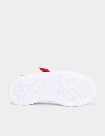Tennis basses à scratchs Puma vieux rose fille