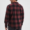 Chemise droite 2 poches manches longues bordeaux homme