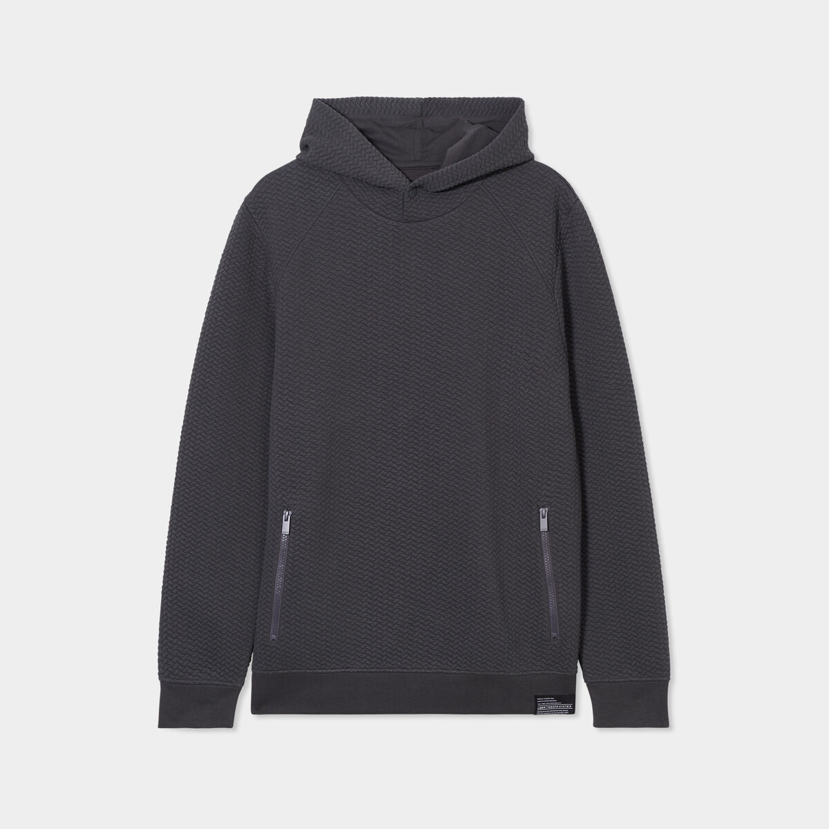 Sweat à capuche hoodie 2 poches zippées vert kaki homme