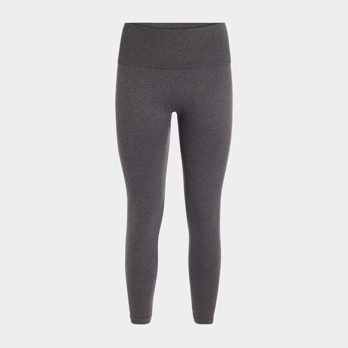 Legging taille haute côtelé gris foncé femme