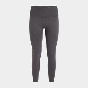 Legging taille haute côtelé gris foncé femme
