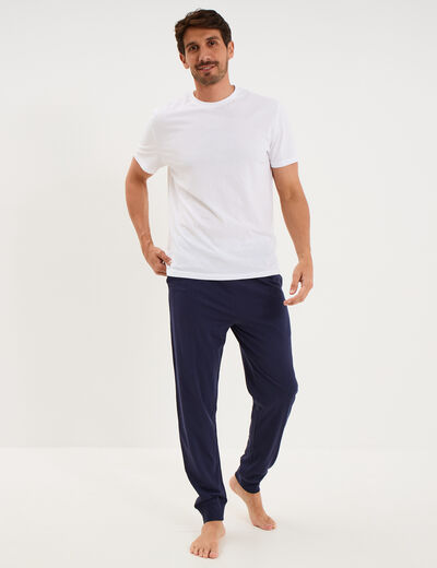 Lot 2 pantalons de pyjama coton bleu homme