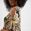 T-shirt manches courtes amples multicolore femme