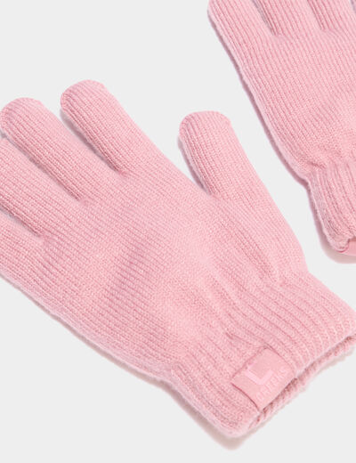 Gants vieux rose fille