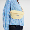 Sac banane bandouli&egrave;re en toile canvas jaune pastel femme