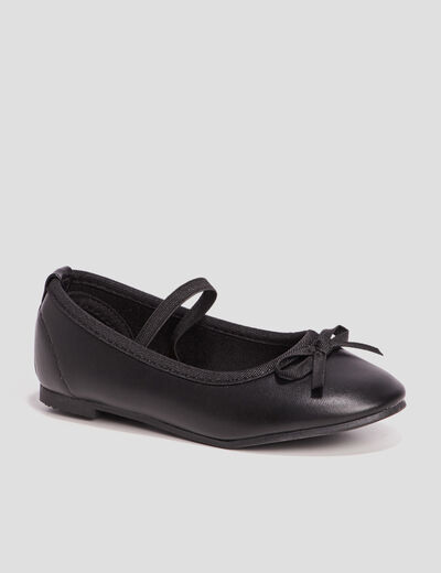 Ballerines avec noeud noir fille