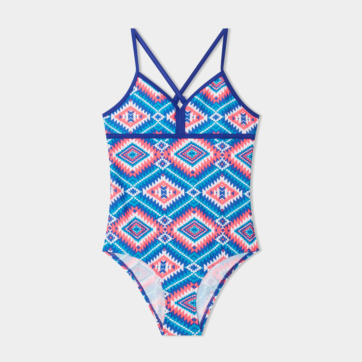 Maillot de bain une pièce bleu fille