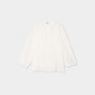 Blouse ajour&eacute;e manches 3/4 col en V blanc femme