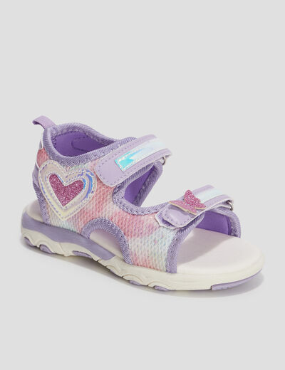 Sandales à scratchs multicolore fille