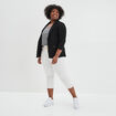 Veste ajustée manches 3/4 noir femme grande taille