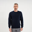 Pull col rond manches longues bleu marine homme