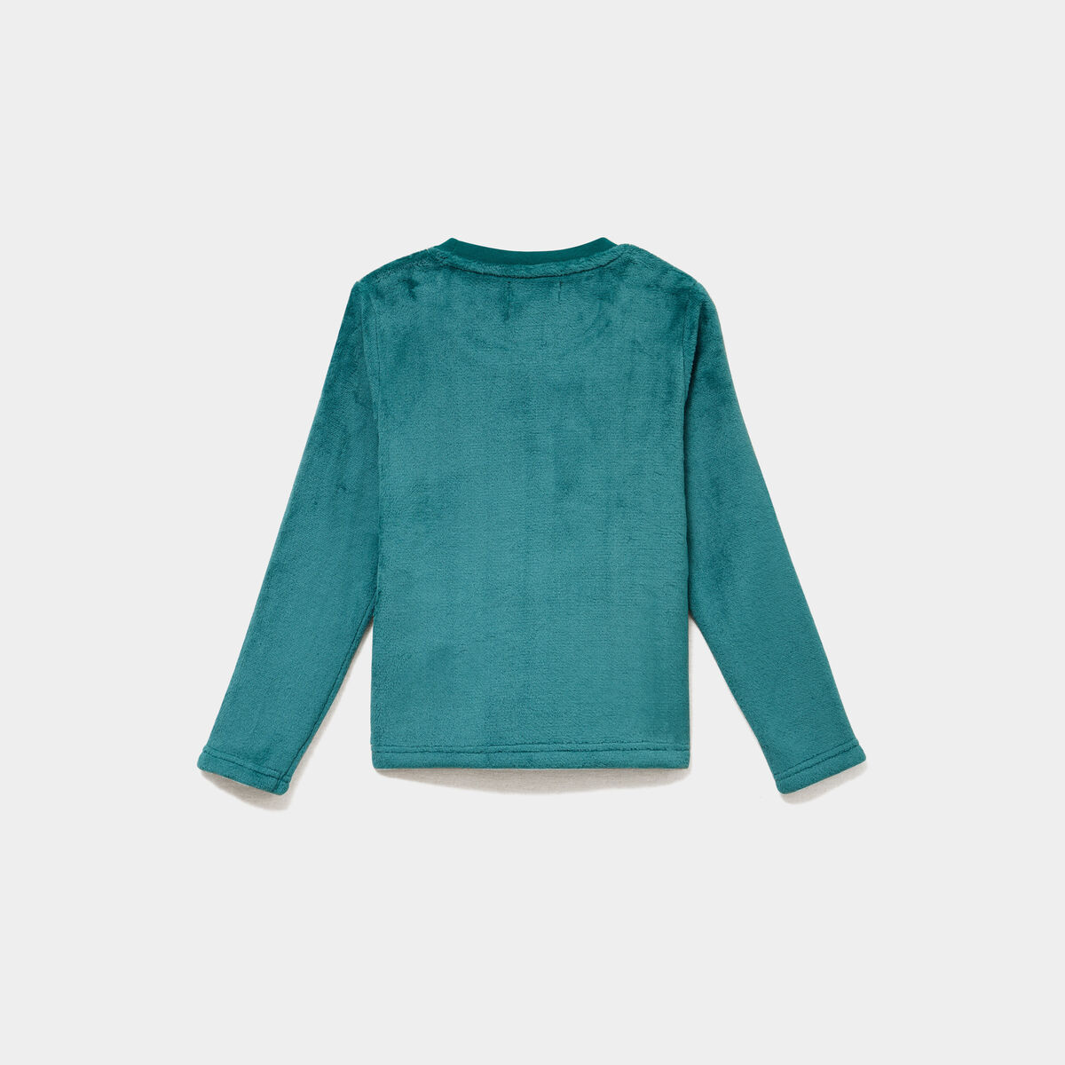 Ensemble pyjama t-shirt pantalon velours vert &eacute;meraude gar&ccedil;on