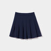 Jupe courte patineuse pliss&eacute;e bleu marine fille