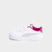 Tennis basses à scratchs Puma Carina violet fille