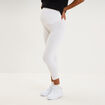 Legging 7/8&egrave;me grossesse blanc femme maternit&eacute;