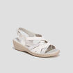 Sandales à talons compensés blanc femme