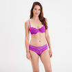 Soutien-gorge corbeille paddé dentelle violet femme