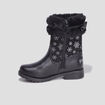 Bottes Reine des neiges noir fille