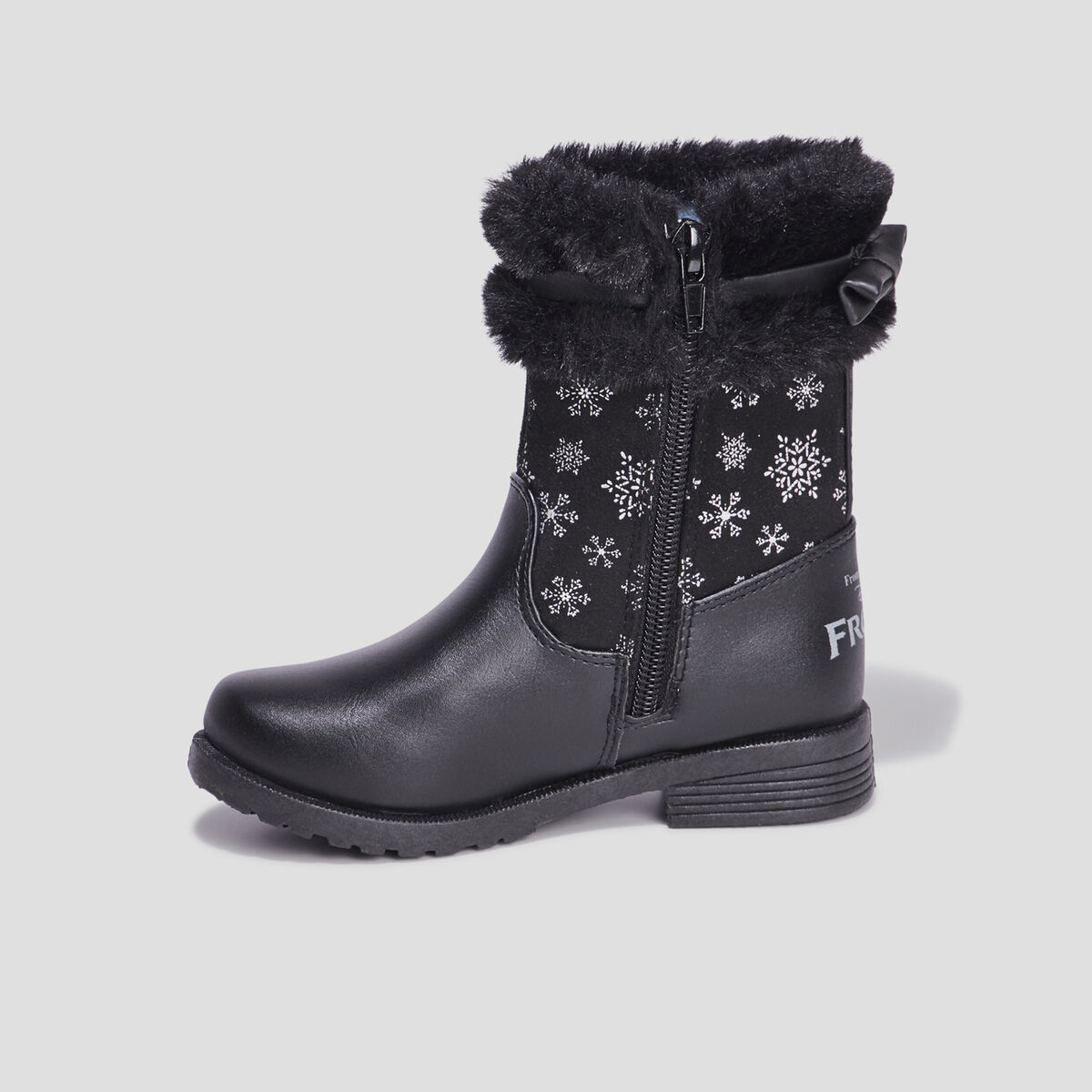 Bottes Reine des neiges noir fille