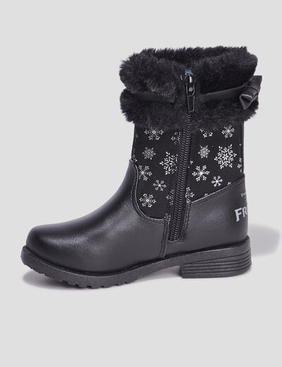 Bottes Reine des neiges noir fille