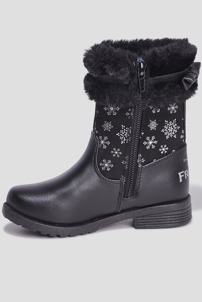 Bottes Reine des neiges noir fille