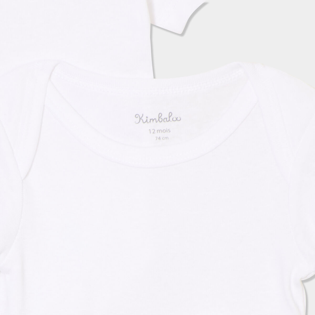 Lot 5 bodies US coton manches courtes blanc bébé