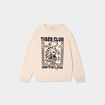 Sweat oversize manches longues col rond ecru garçon
