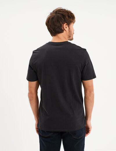 T-shirt slim stretch manches courtes noir homme