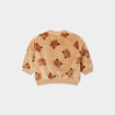 Sweat aspect velours manches longues beige bébé garçon
