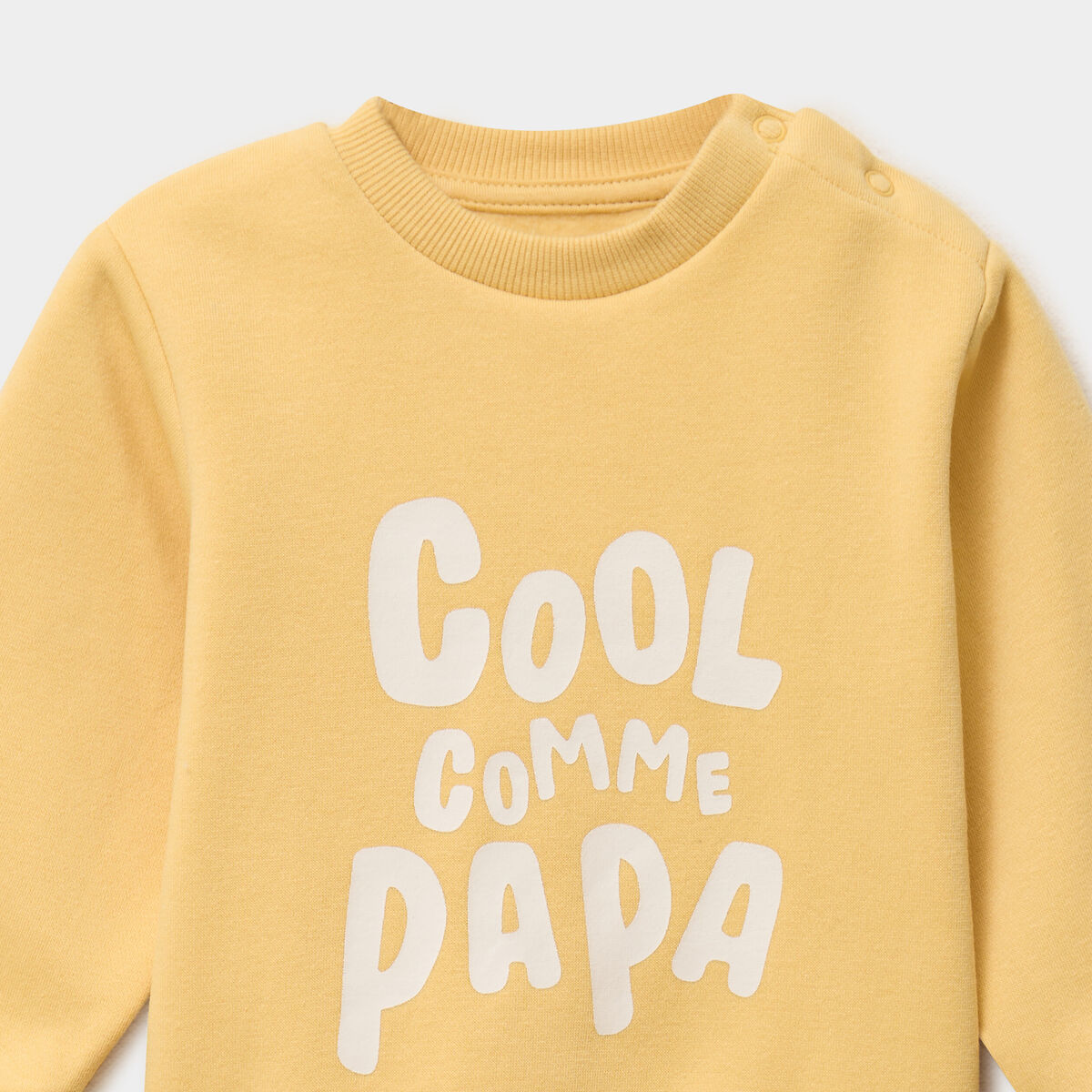 Sweat manches longues jaune b&eacute;b&eacute; gar&ccedil;on