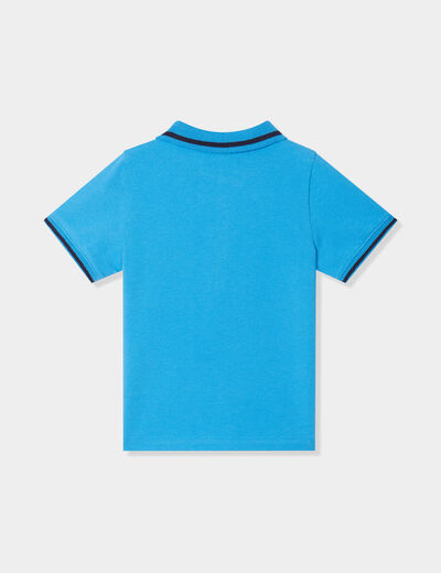 Polo manches courtes coton Creeks bleu bébé garçon