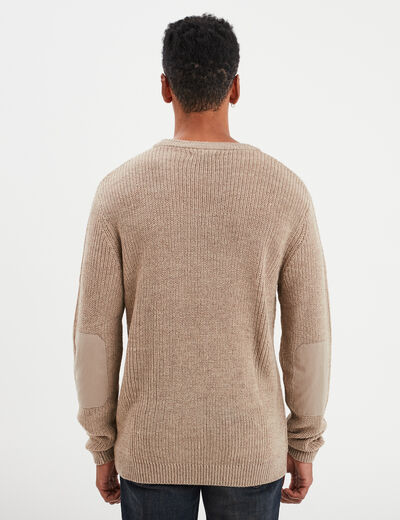 Pull 1 poche buste zippée Liberto taupe homme