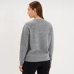 Pull de No&euml;l avec sequins gris clair femme