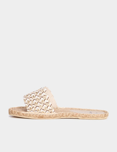 Mules à semelles cordes multicolore femme