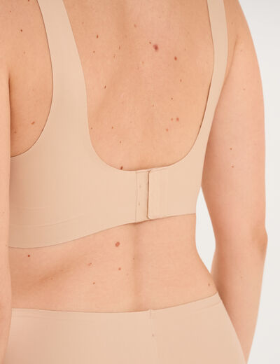 Soutien-gorge brassi&egrave;re microfibre beige femme