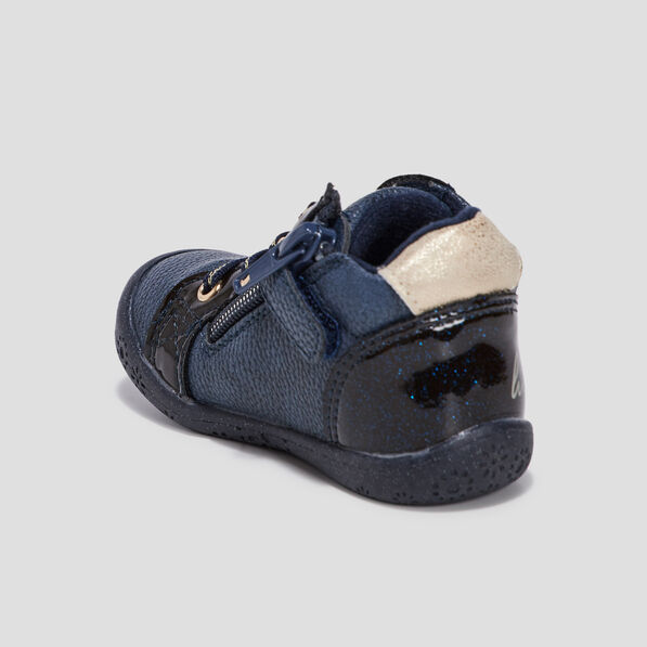 Bottillons Lulu Castagnette bleu marine bébé fille