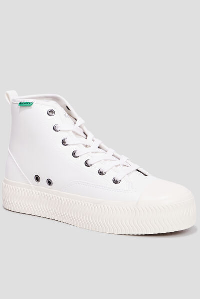 Baskets montantes Kickers Reallife blanc femme