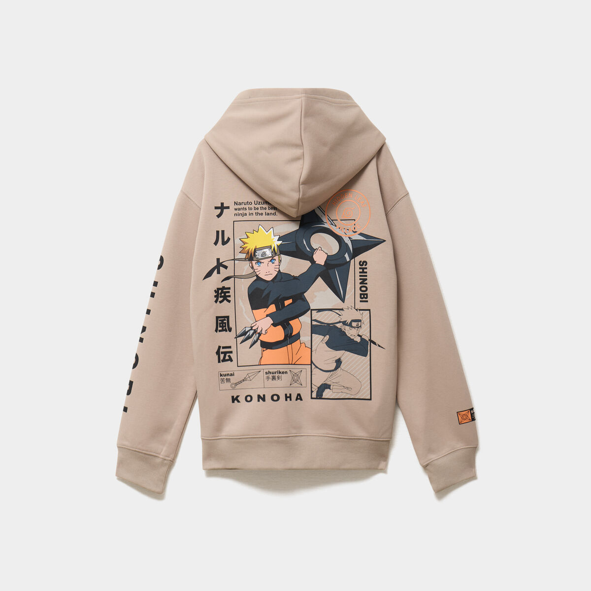 Sweat hoodie poches zipp&eacute;es Naruto sable gar&ccedil;on