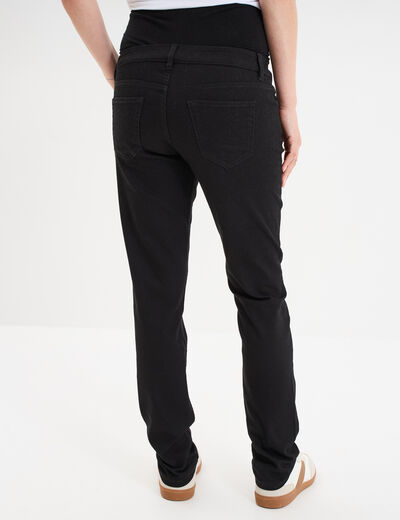 Pantalon slim grossesse avec bandeau noir femme maternité