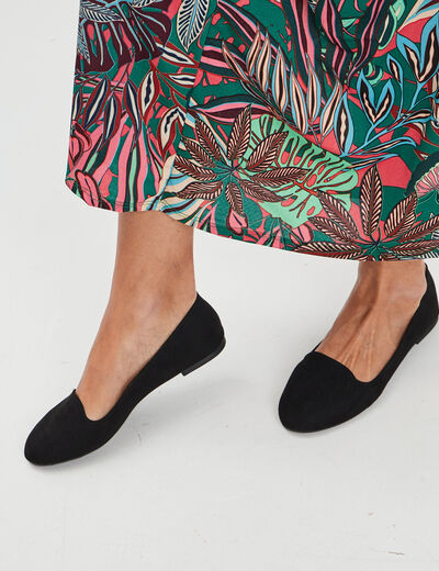 Ballerines esprit mocassins noir femme