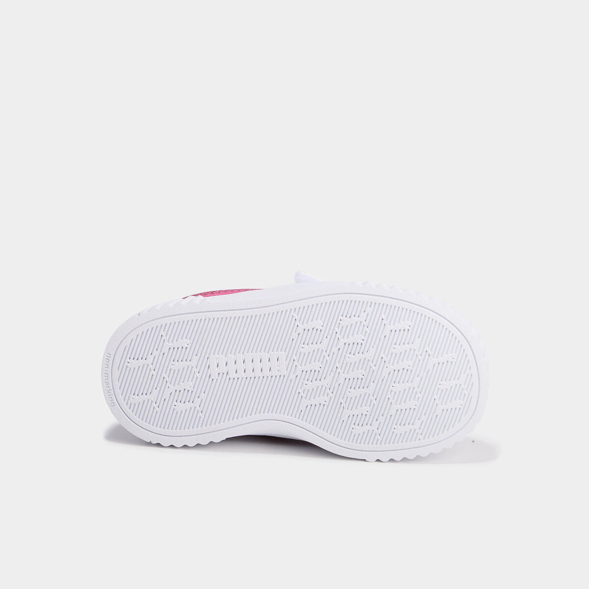 Tennis basses à scratchs Puma Carina blanc bébé fille