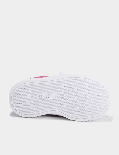 Tennis basses à scratchs Puma Carina blanc bébé fille