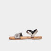 Sandales en cuir Kickers Kickdash gris femme