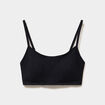 Soutien-gorge brassi&egrave;re bandeau padd&eacute; noir femme