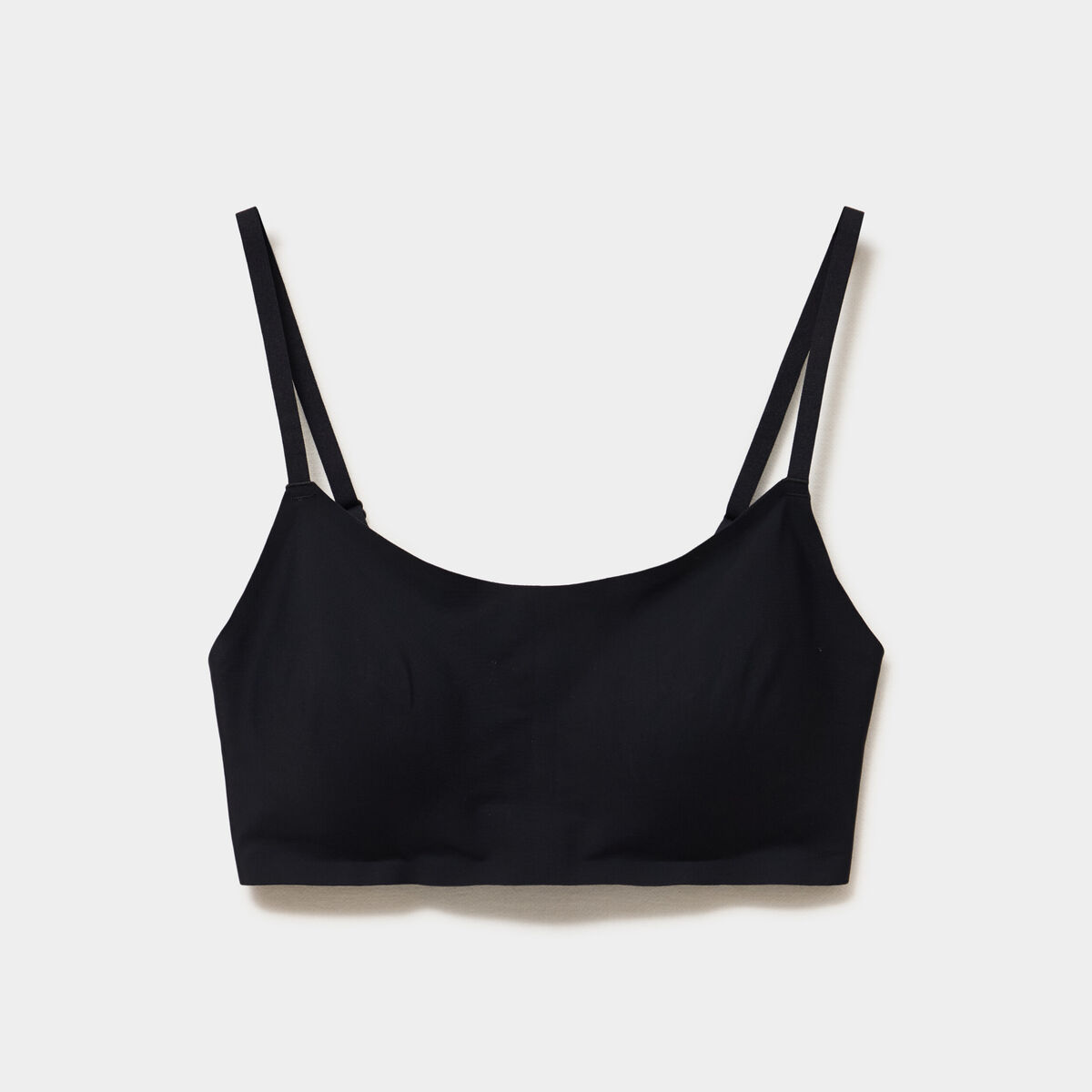 Soutien-gorge brassi&egrave;re bandeau padd&eacute; noir femme