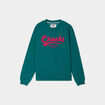 Sweat col rond manches longues Creeks vert foncé femme